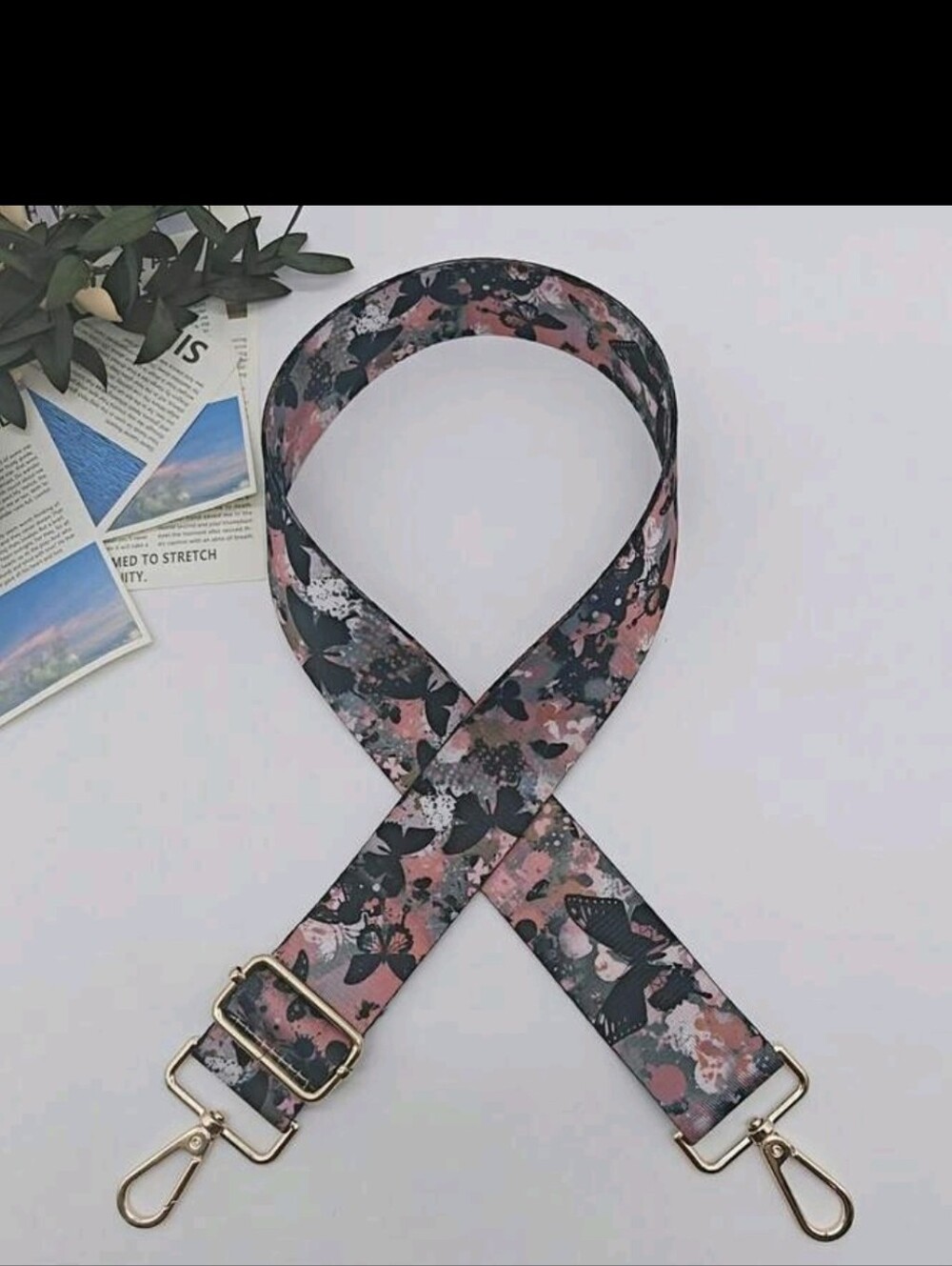 Purse Guitar Butterfly Decor Strap NEW